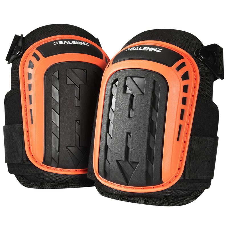 BALENNZ Professional Knee Pads for Work - Heavy Duty Foam Padding Gel Construction Knee Pads with Strong Double Straps â€“ Comfortable Knee Protection for Indoor and Outdoor Use (Knee High Orange) - Image 1